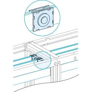 LVS04640, PrismaSeT-P, Linergy BS, Verbindung, horizontal,für Schienenquerschnitt 50x10mm,60x5mm,60x10mm