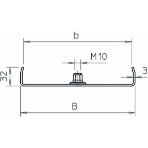 MAH 35 200 FS Mittenabhängung für Kabelrinne B200mm, S