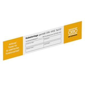 KS-E DE, Kennzeichnungsschild für Funktionserhalt 250x43mm, PVC
