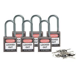 BRADY COMPACT LOCKOUT PADLOCK GREY Kompakte Brady Sicherheitsschlösser mit