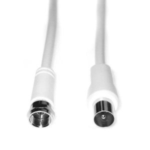 FP 15 LOSE F-KABEL STECKER-KOAX 1,5M WEIß