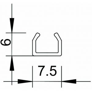 WDKM7 Minikanal mit Klebefolie 7x7,5x2000, PVC