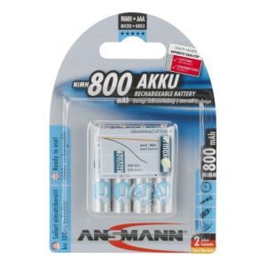 4x Micro AAA NiMH Akku, maxE NiMH Aku Micro AAA 4er Blister, 800 mAh