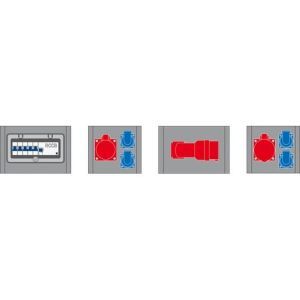 Z 68.42 Gummi-Stand-Verteiler, 2xCEE, 4xSCHUKO,