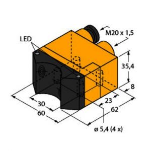 NI4-DSU35TC-2AD4X2 Induktiver Sensor, Doppelsensor für Schw