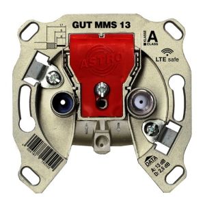 GUT MMS 13 2-Loch BK-Modem-Durchgangsdose, Anschlus