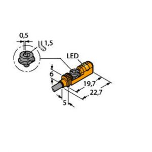 BIM-UNTK-AP6X Magnetfeldsensor, Kompaktbauform für Kur