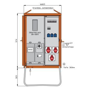 WAV0101R1 Anschlussverteilerschrank 44kVA mit Zähl