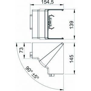 GK-IH70110RW Inneneck variabel 70x110mm, PC/ABS, rein