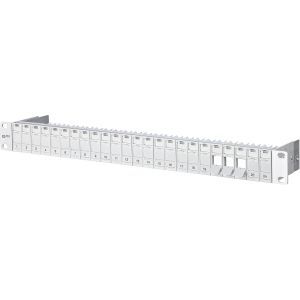 130920-00-E, Patchpanel für 24 Cat.6A-Module K 180º (leer), 19 1HE Modulträger, alle vollgeschirmten Module mittels Erdungsschiene verbunden