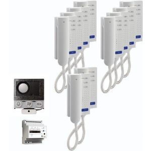 PAIH100/004, audio:pack Einbau für 10 Wohneinheiten, mit Einbaulautsprecher ASI12000 + 10x Türtelefon ISH3030 + Steuergerät BVS20