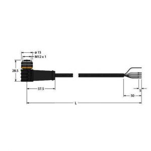 WKS4.4T-10/TXL Aktuator- und Sensorleitung / PUR, Ansch