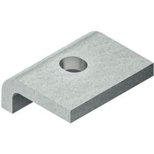 HSKS 10, Profilklemme, schwer, Höhe 10 mm, mit Befestigungslochung 13x15 mm, Stahl, feuerverzinkt DIN EN ISO 1461