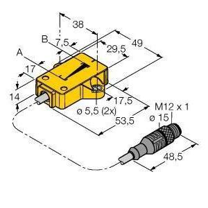 LI25P1-QR14-LIU5X2-0.3-RS4 Induktiver Linearwegsensor