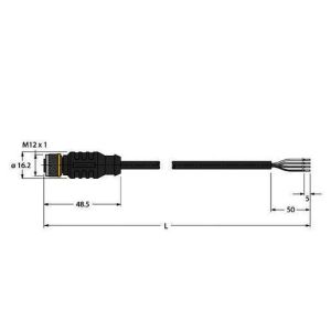 RKC4.4T-P7X2-5/TEL Aktuator- und Sensorleitung / PVC, Ansch