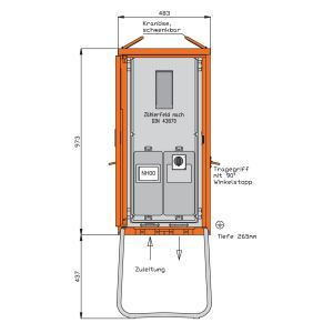 WA0011B Anschlussschrank 55kVA mit Zählerplatz u