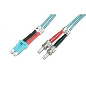 HDK-2531-01/3, LWL-Duplex-Patchkabel ST/LC ST-LC duplex MM 50/125, OM3, 1m