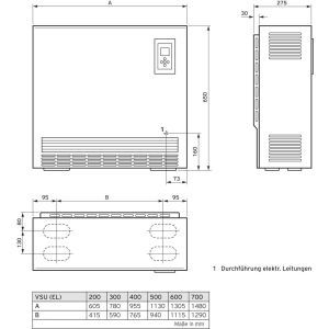 VSU 600 EL, VAILLANT Elektro-Speicherheizgerät VSU 600/5 EL mit elektr. Laderegler