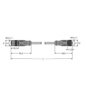 RSSW-RKSW451-4M PROFIBUS-Leitung, PUR-Kabelmantel