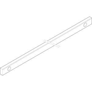 XCUW123B Cu-Schiene 3FB 20x10x837mm waagrecht, be