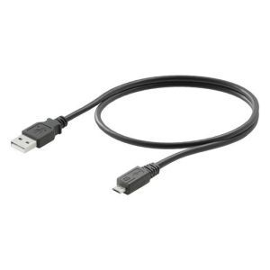 IE-USB-A-MICRO-1.8M, USB-Kabel, USB A, PVC, schwarz