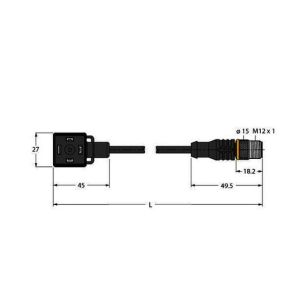 VAS04-K81E-1-RSC5T/TXL Ventilsteckverbinder Bauform A