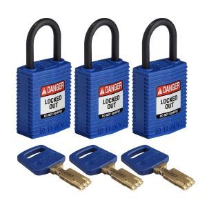 CPT-BLU-25PL-KA3PK SafeKey-Vorhängeschlösser ? kompakt