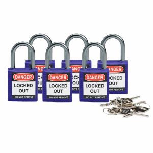 Compact safe padlock 25mm Sha KD Purpl/6 Kompakte Brady Sicherheitsschlösser mit