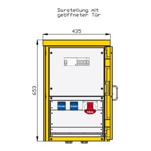 8AP43500 Aufputzverteiler aus Edelstahl mit einem