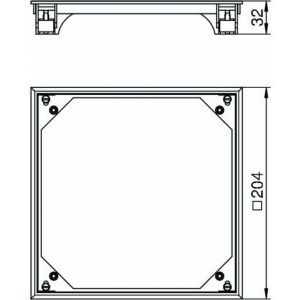 BAU E 7011 Bodenbelag-Anlegerahmen für ZDE 204x204m