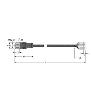 RKCV8T-20/TFW Aktuator- und Sensorleitung / PP-EPDM, A