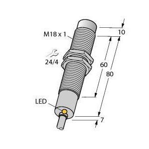 NI8-M18-AP6X/S120 Induktiver Sensor, mit erweitertem Tempe