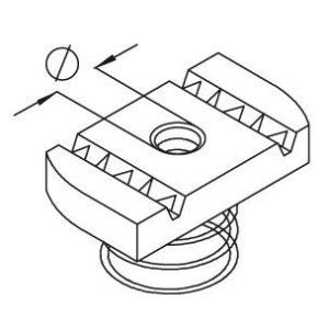 AMF18 M6F, Ankermutter mit Feder