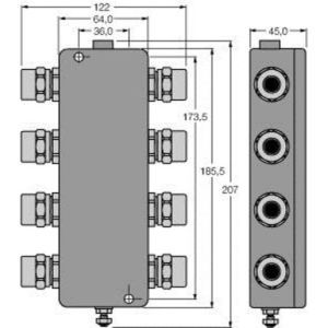 JBBS-48SC-T615B/EX PROFIBUS-PA, IP67-Verteilerbaustein, sec