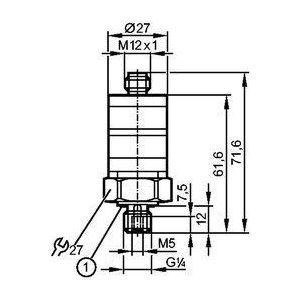 PN-2,5-RBR14-KFPKG/US/3D    /V Combi-Drucksensor 0...2,5 bar, 0...36,3