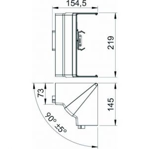 GK-IH70210RW Inneneck variabel 70x210mm, PC/ABS, rein