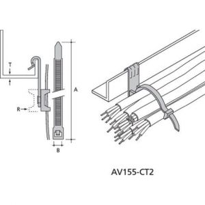 AV155-CT2 Traegerklammer, senkrecht an 1,5-5mm + S