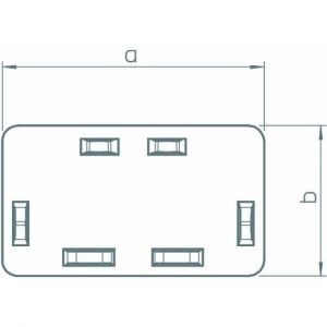 WDK HE40060CW Endstück 40x60mm, PVC, cremeweiß, RAL 90