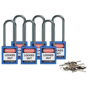 Compact safe padlock 50mm Sha KD Blue/6 Kompakte Brady Sicherheitsschlösser mit