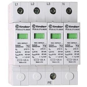 7P.25.8.275.0020, Überspannungsableiter Typ 2, 4 Varistoren, für 3-phasige TN-S-Netze