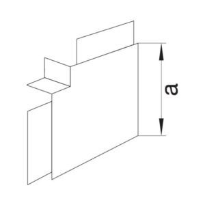 M58057030 Flachwinkel PVC zu LF 40x40mm steingrau