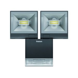 theLeda S20 W BK LED Strahler mit Bewegungsmelder für Wan