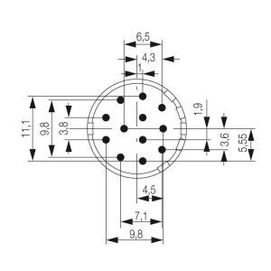 SAI-M23-SE-12-F Kontakteinsatz (Rundsteckverbinder), Löt