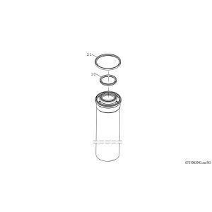 FC-C80-1000, BOSCH Abgaszubehör FC-C80-1000 Rohr konzentrisch d:80/125 mm, L:1,0 m