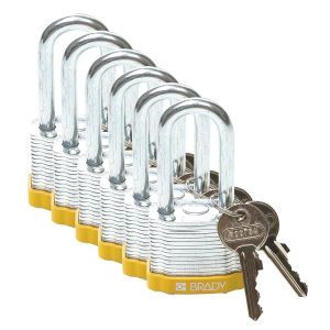 Steel Padlock 38mm Sha KD Yellow/6 Laminierte Stahlvorhängeschlösser ? mit