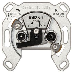 ESD 64 Steckdose D.DB, Durchschleifdose 2fach, ESD 64