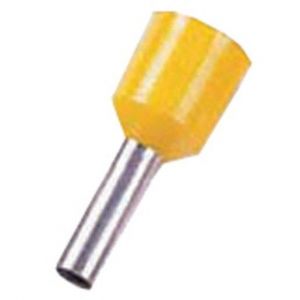 ICIAE612K, Isolierte Aderendhülse für kurzschlußsichere Leitung 6mm ² 12mm Länge verzinnt gelb