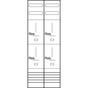 Z29004L Zählerplatz 4R 3Pkt SAS LUX 5pol BxH: 50