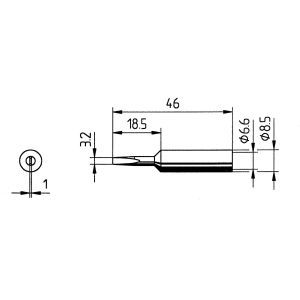 0832EDLF/SB, Lötspitze 832EDLF, 3,2 mm