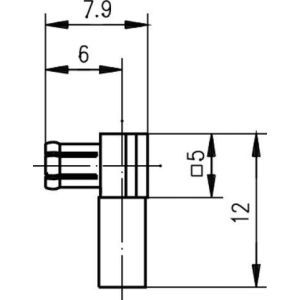 J01270A0211 MCX-Kabelwinkelstecker Crimp G7 (RG-316/